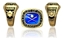 Picture of Women's Heart of Ohio Champion Ring/Pendant w/Crossed Bat Encrusting - 14K Yellow Gold