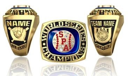 Picture of World Series Champion Ring/Pendant w/SPA Ball Crest - White Lustrium
