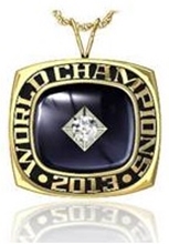 Picture of World Champion Ring/Pendant w/ 25Pt Cubic Zirc Tubeset - 10K White Gold World Champion Pendant w/ 25Pt Cubic Zirc Tubeset