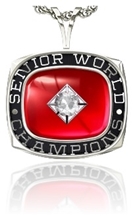 Picture of Women's Senior World Champion Pendant w/25pt Cubic Zirconia Tubeset