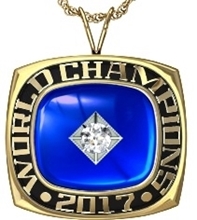 Picture of World Champion Pendant w/ 25pt Cubic Zirconia Tubeset